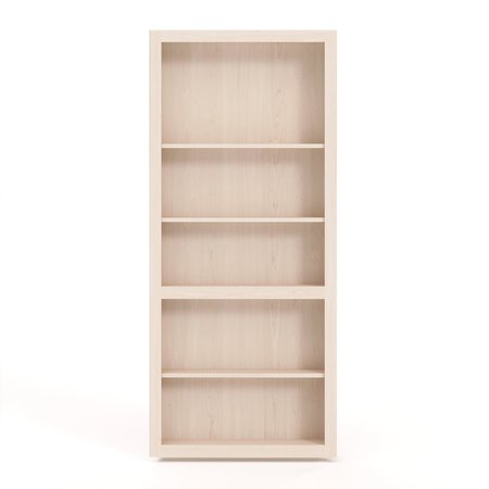 INVISIDOOR Maple Flush Mount 32 in. x 80 in. Unfinished Assembled Bookcase Door ID.BC32.MA